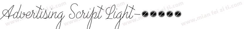 Advertising Script Light字体转换